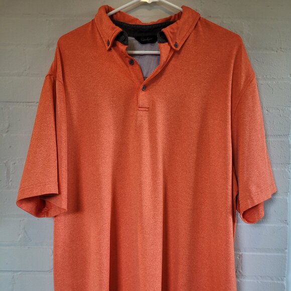 Walter Hagen Men's XL Performance Golf Polo Heathered Orange - Picture 1 of 5